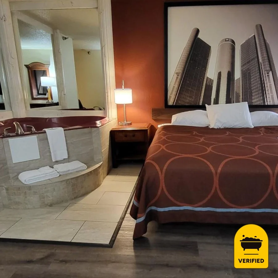 Super 8 by Wyndham Canton / Livonia Area: the Jacuzzi Suite in Canton, MI