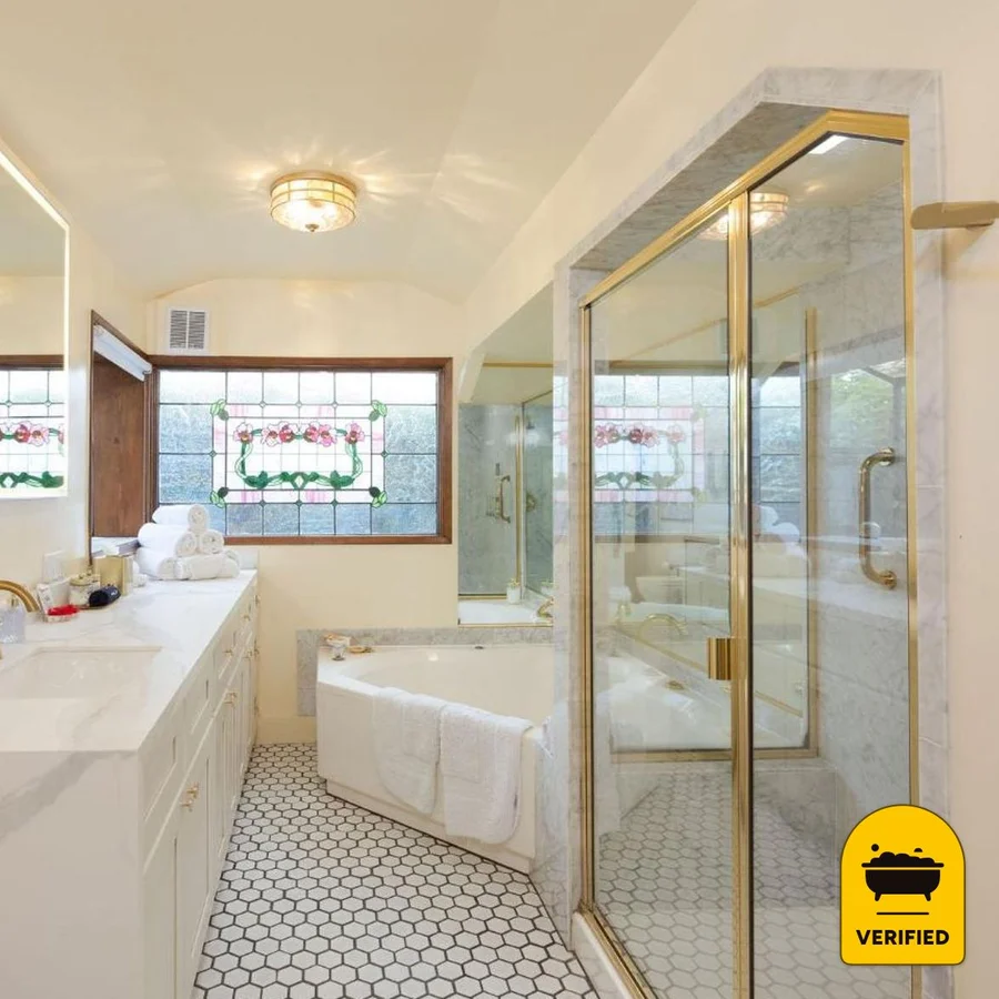 Mill Rose Inn: the Bordeaux Rose Whirlpool Suite in Half Moon Bay, CA