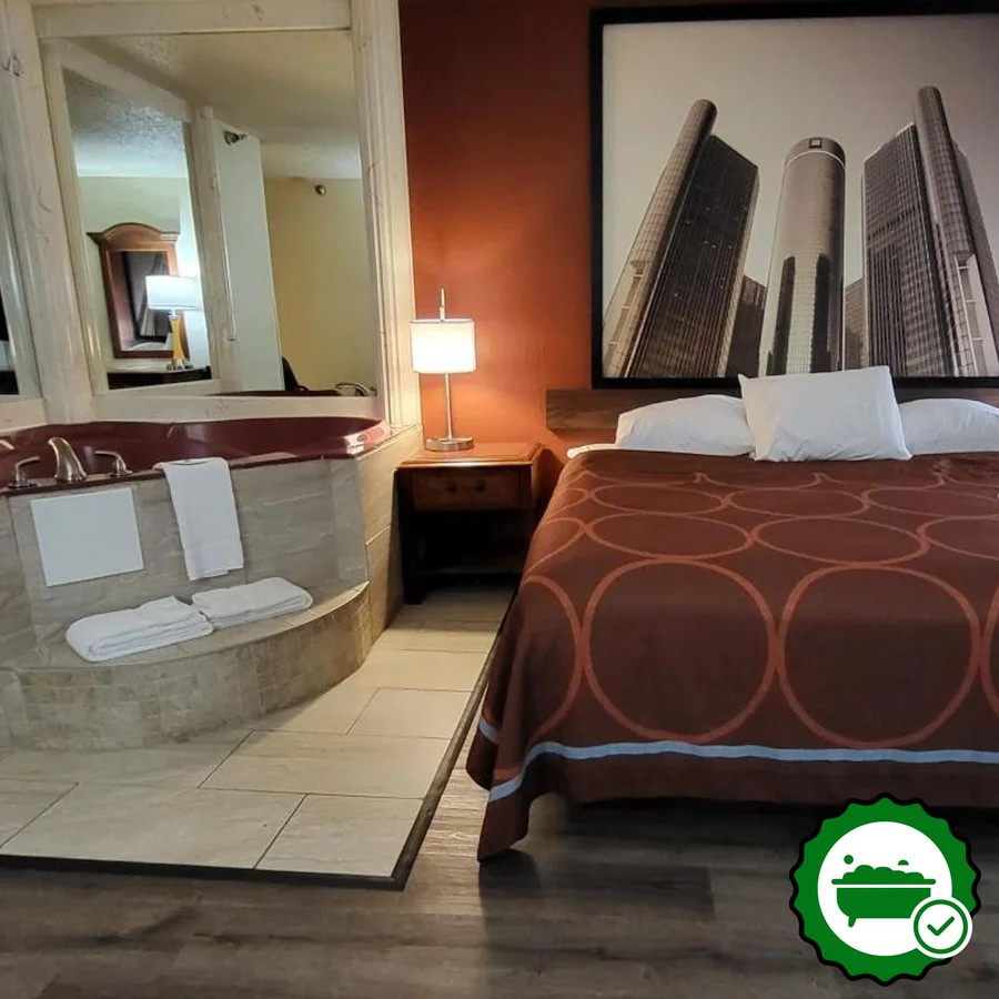 Super 8 by Wyndham Canton / Livonia Area - Verified Jacuzzi In-Room